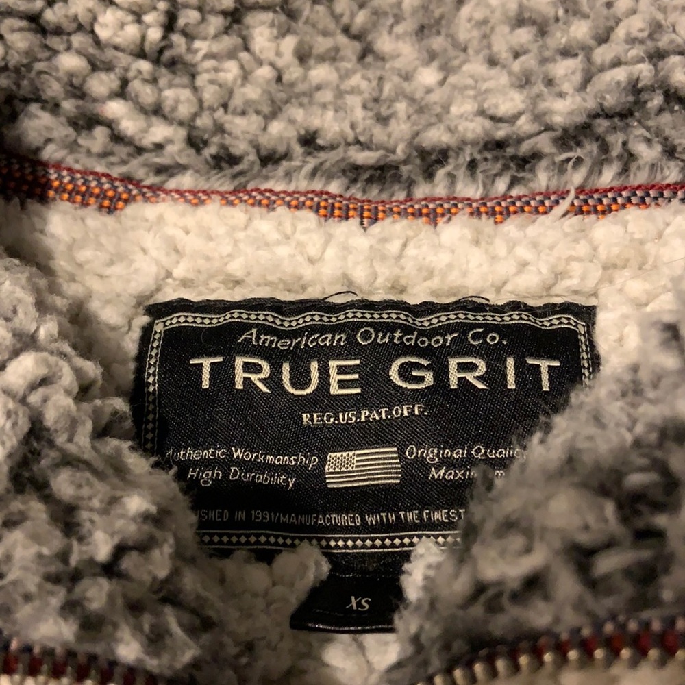 Oversized quarter zip True Grit pullover